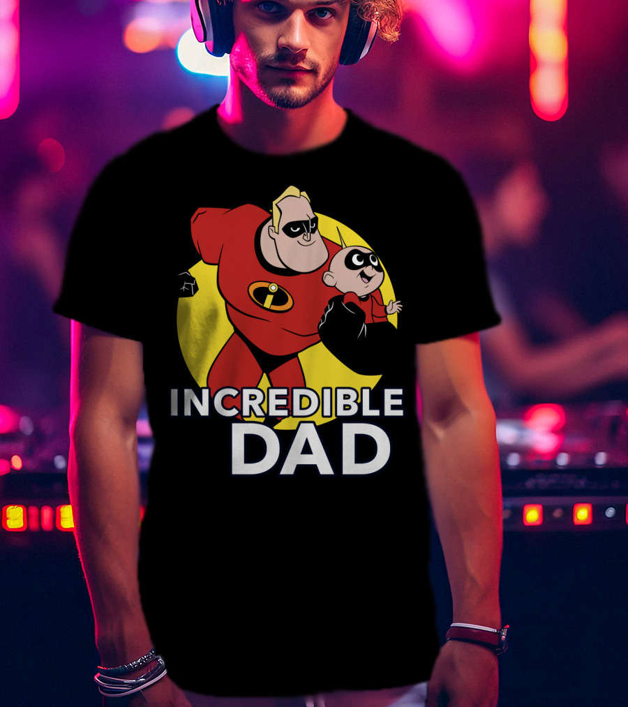 Disney Pixar Incredibles 2 Incredible Dad Jack Jack And Dad T-Shirt