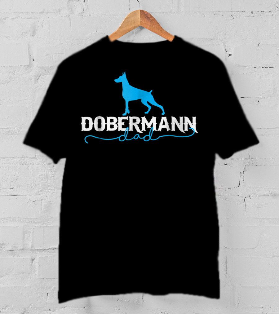Dobermann Dad Blue T-Shirt