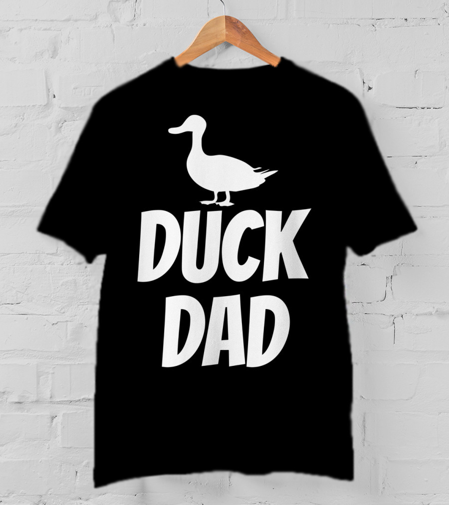 Duck Dad Funny Cute Duck Pet Black42 Duck Dad T-Shirt