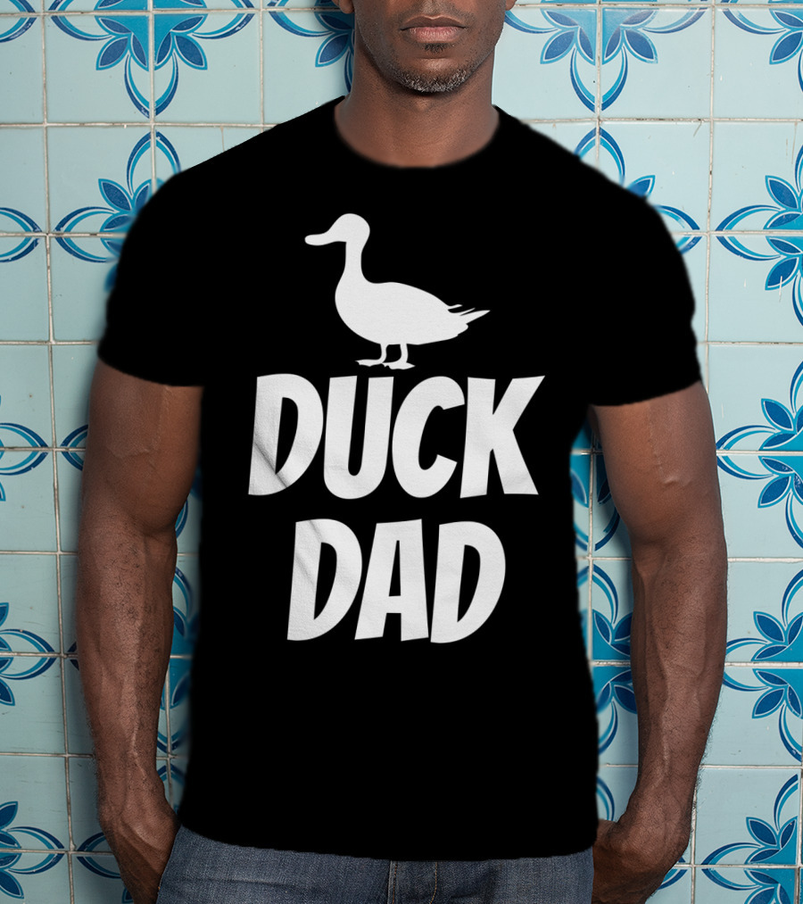 Duck Dad Funny Cute Duck Pet Black42 Duck Dad T-Shirt