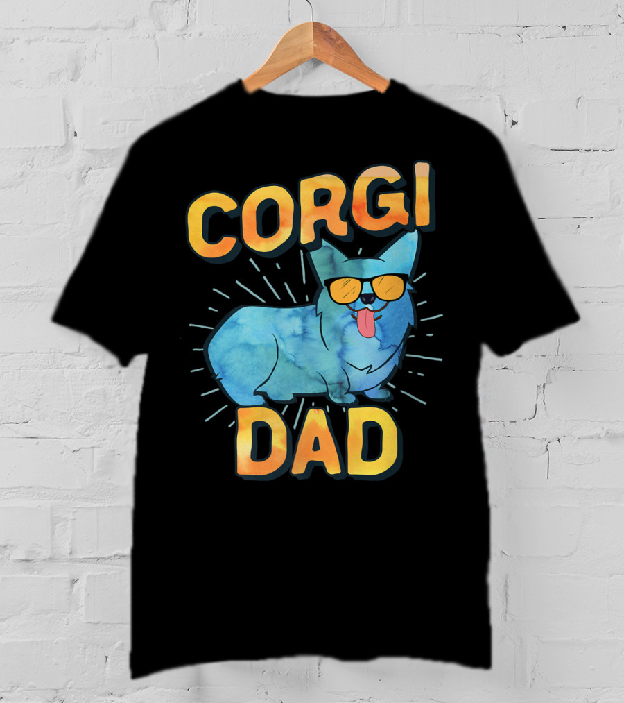 Corgi Dad Men Pembroke Welsh Corgi Sunglasses 85 T-Shirt
