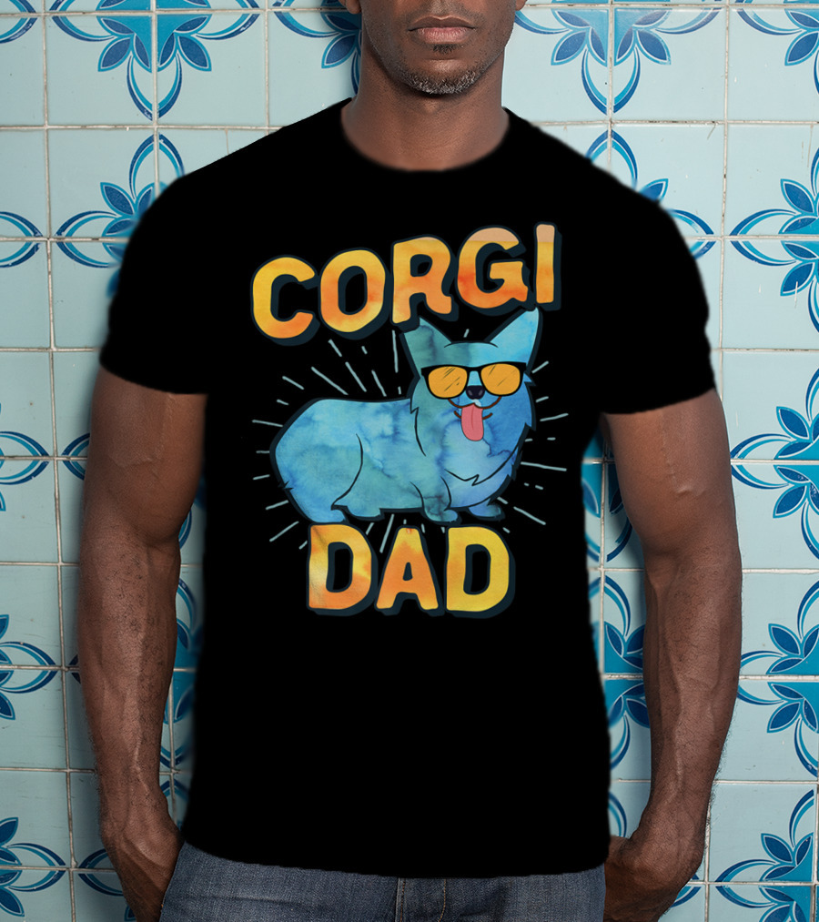 Corgi Dad Men Pembroke Welsh Corgi Sunglasses 85 T-Shirt