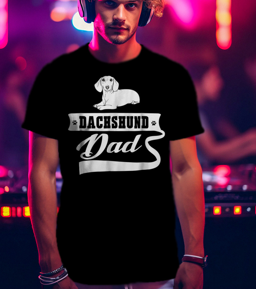 Dachshund Dad Dog Mens Animal Dogs Dachshund Dad T-Shirt