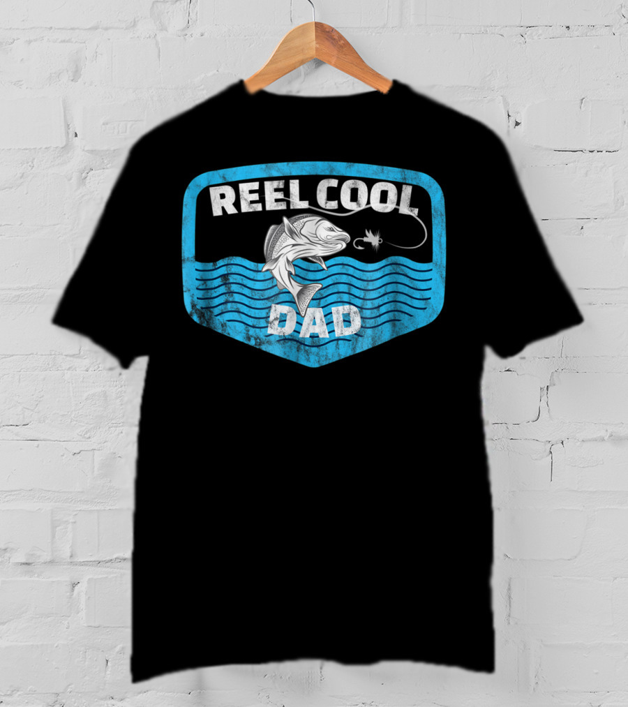 Reel Cool Dad Fathers Day Fishing Fish80 T-Shirt