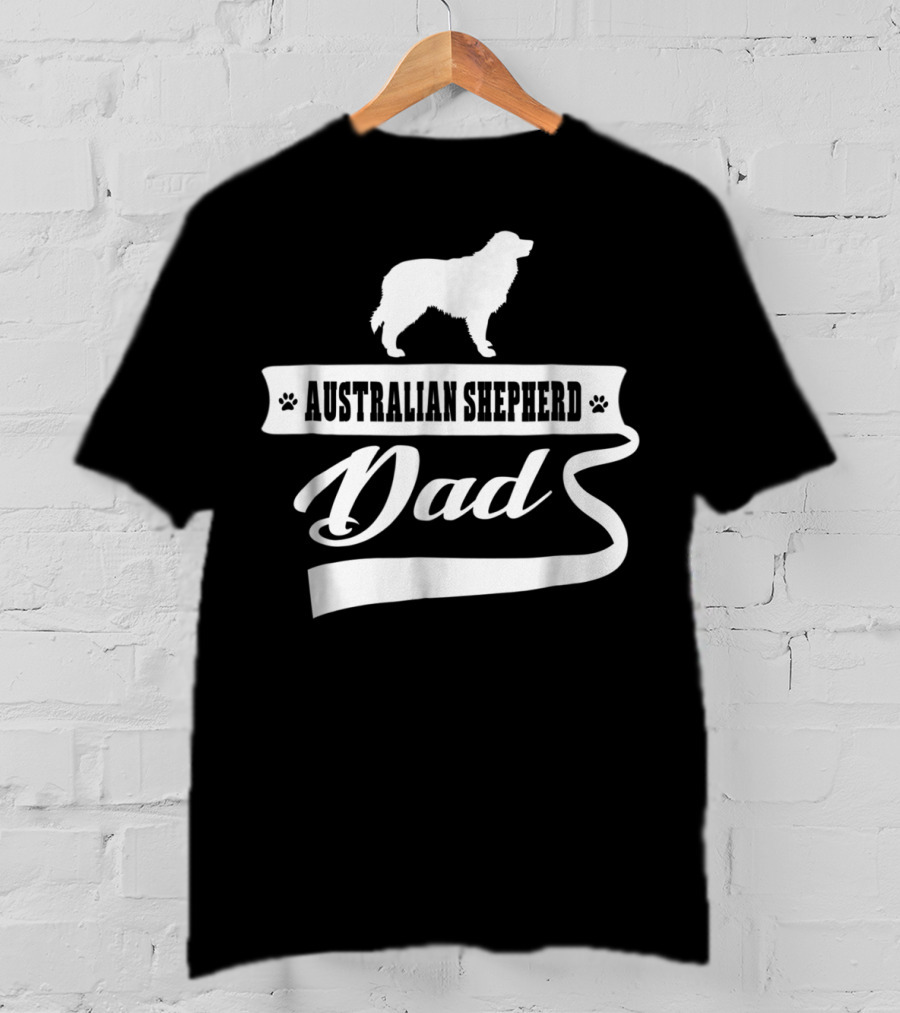 Australian Shepherd Dad Dog Lover Mens Animal Shepherds T-Shirt