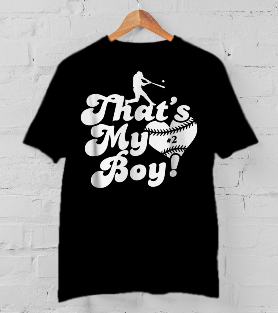 That's My Boy Heart #2 Baseball Player T-Shirt