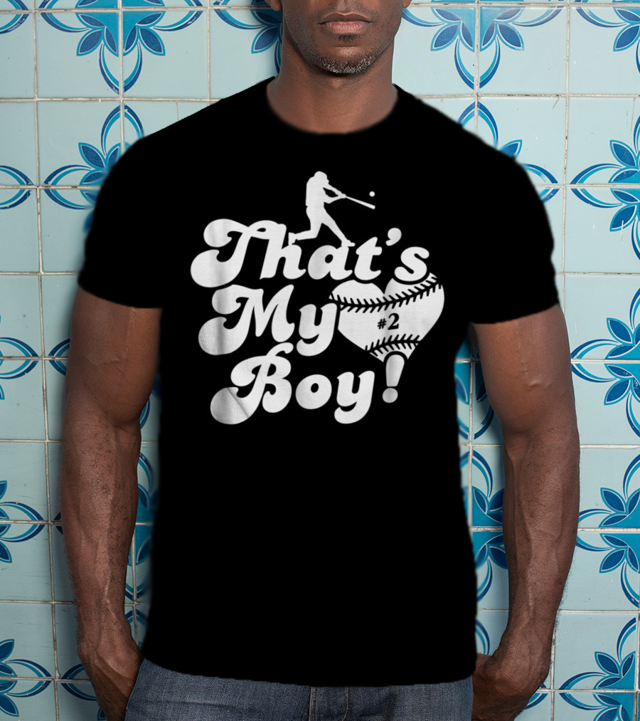 That's My Boy Heart #2 Baseball Player T-Shirt