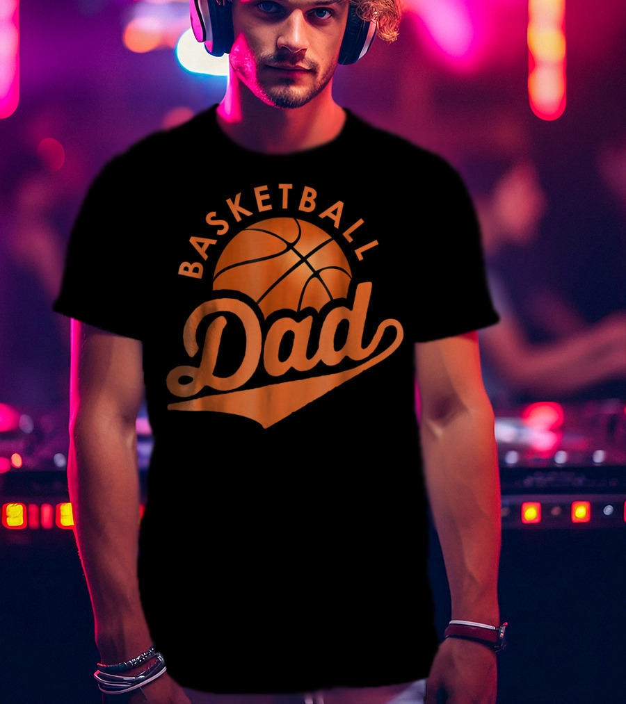 Basketball Dad Funny Father Bball Men46 Sports T-Shirt