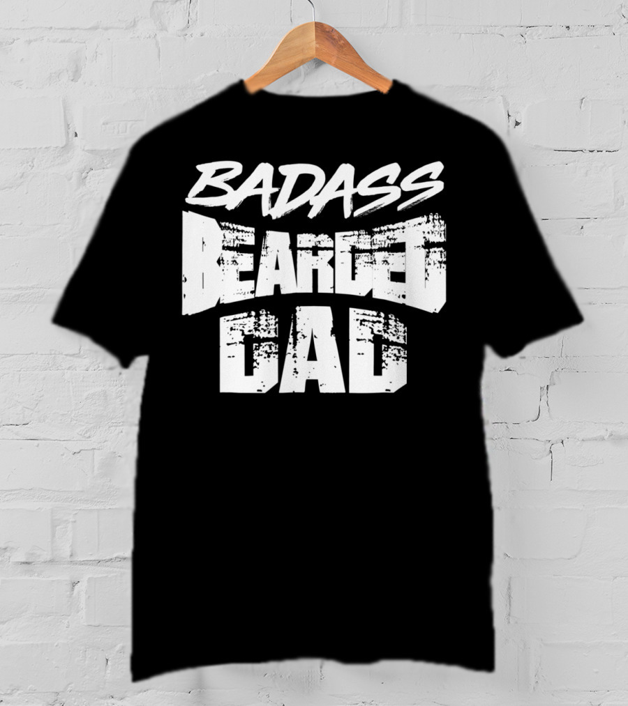 Badass Bearded Dragon Dad Funny Beardie58 T-Shirt