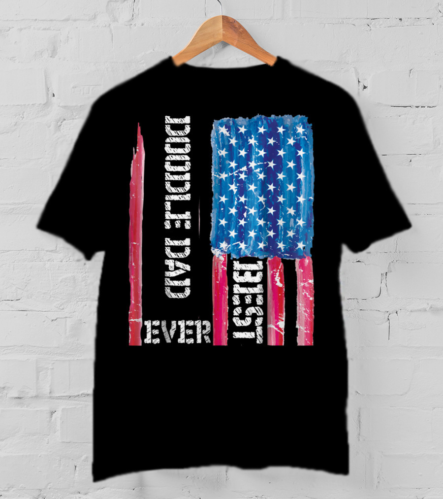 Best Doodle Dad Ever American Flag Distressed Patriotic T-Shirt