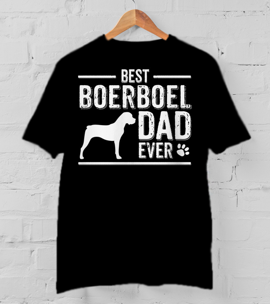 Best Boerboel Dad Ever Paw Prints T-Shirt