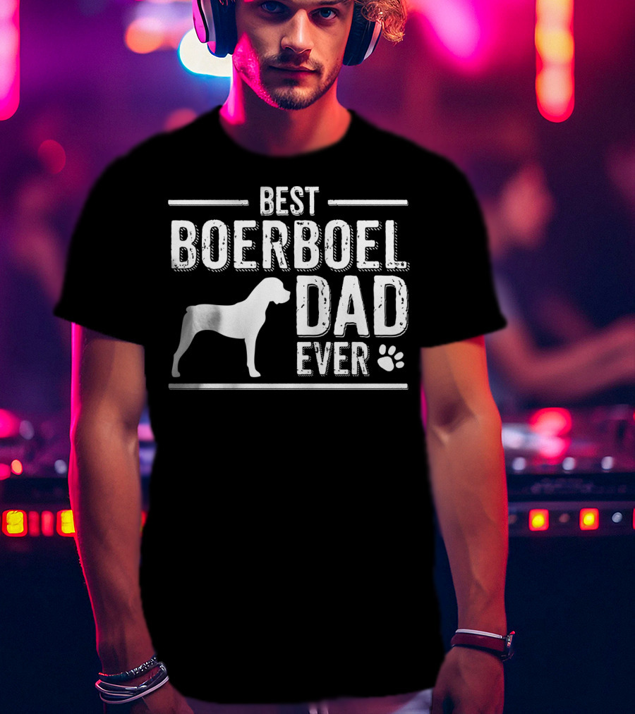 Best Boerboel Dad Ever Paw Prints T-Shirt
