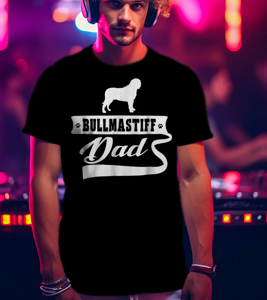 Bullmastiff Dad Dog Mens Animal Dogs T-Shirt