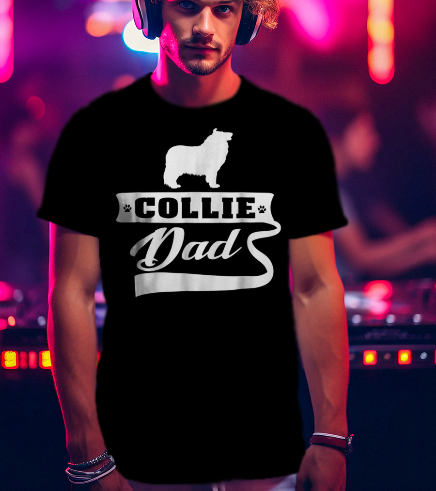 Collie Dad Dog Mens Animal Dogs T-Shirt