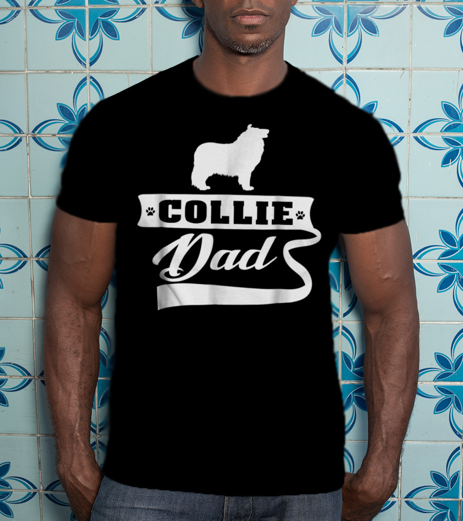 Collie Dad Dog Mens Animal Dogs T-Shirt