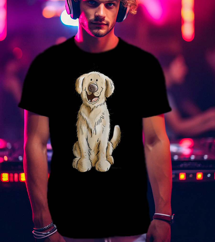 Golden Retriever I Dog Mom Dad Cool T-Shirt