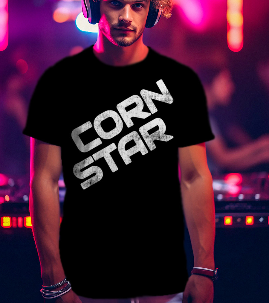 Corn Star Funny Dad Fathers Cornhole Bar Beer Toss Game T-Shirt