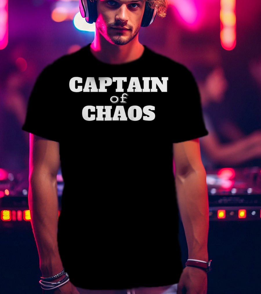 Captain Of Chaos Funny Dad Teacher96 Men T-Shirt