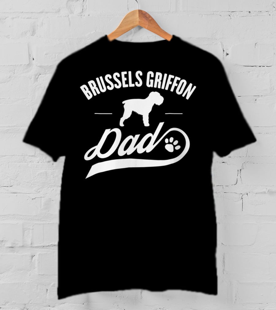 Brussels Griffon Dog Dad Paw Lover T-Shirt