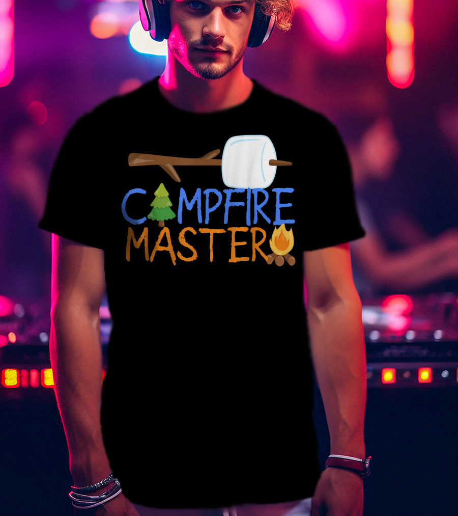 Campfire Master Dad Camping S'Mores Bonfire85 T-Shirt