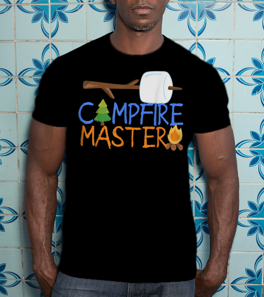 Campfire Master Dad Camping S'Mores Bonfire85 T-Shirt