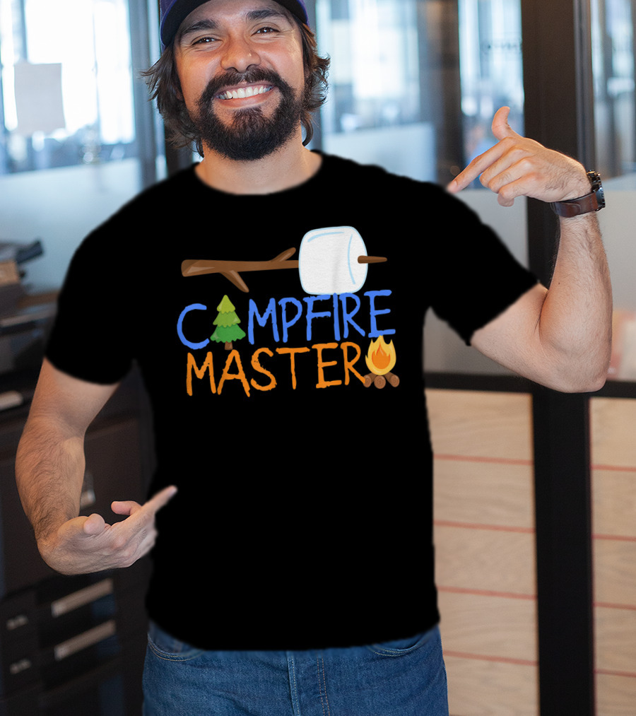 Campfire Master Dad Camping S'Mores Bonfire85 T-Shirt