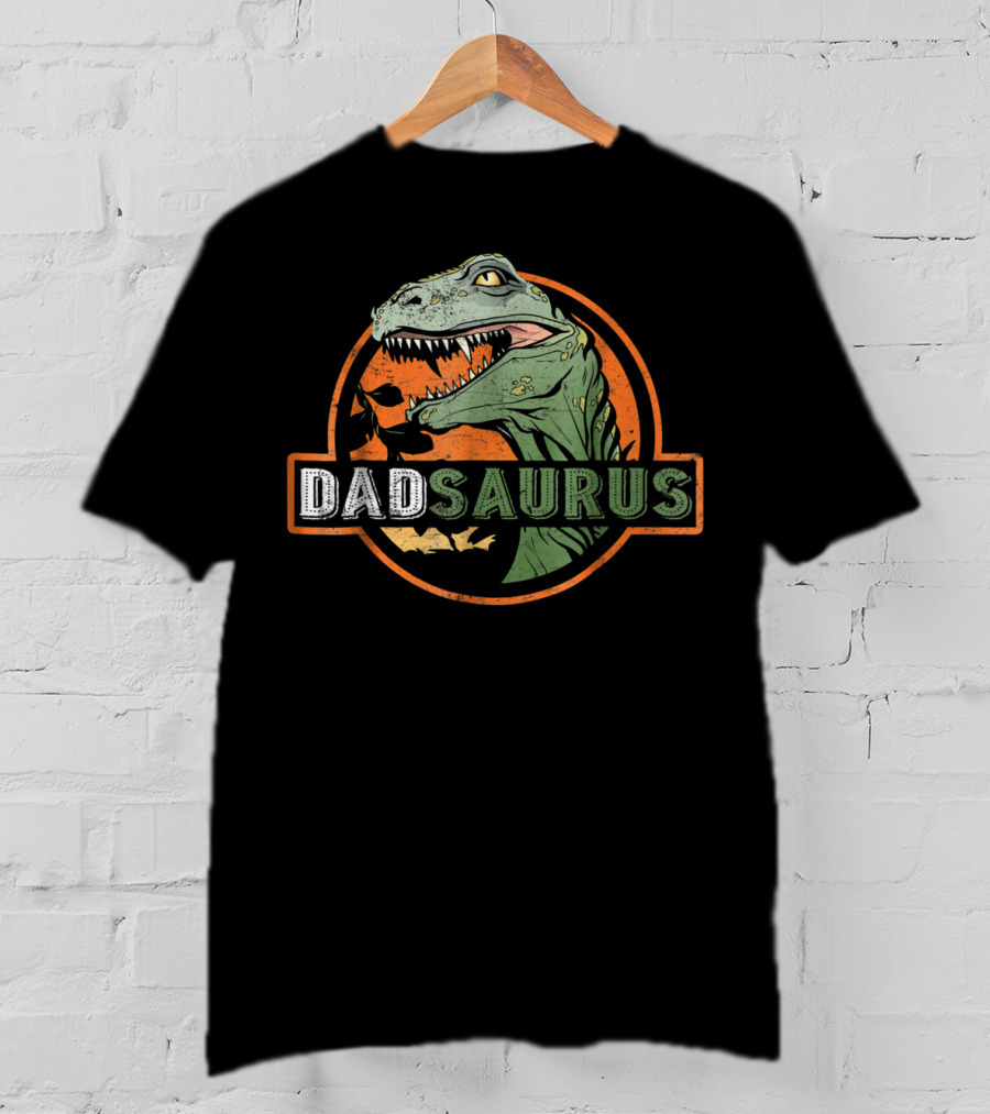 Dadsaurus Funny Rex Dad Saurus Dinosaur Men69 Jurassic Park T-Shirt