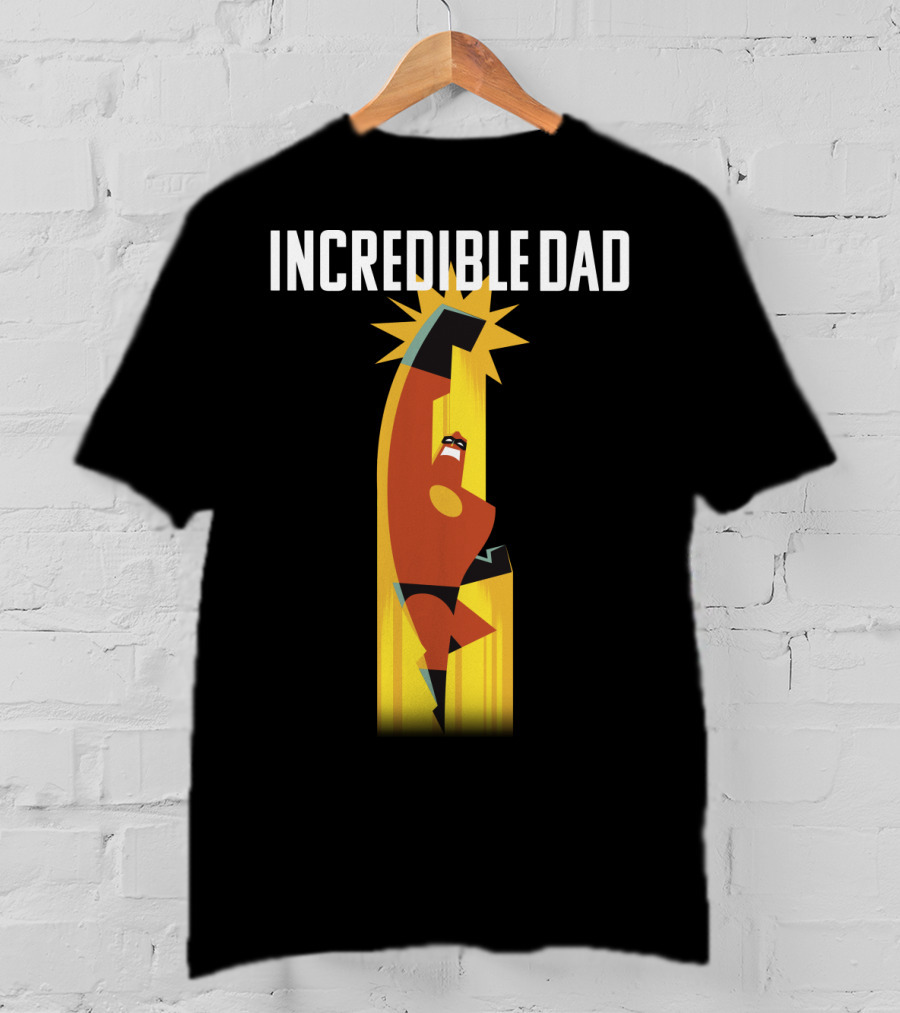 Incredible Dad Disney Pixar Incredibles 2 Dad Powers Superhero Action T-Shirt