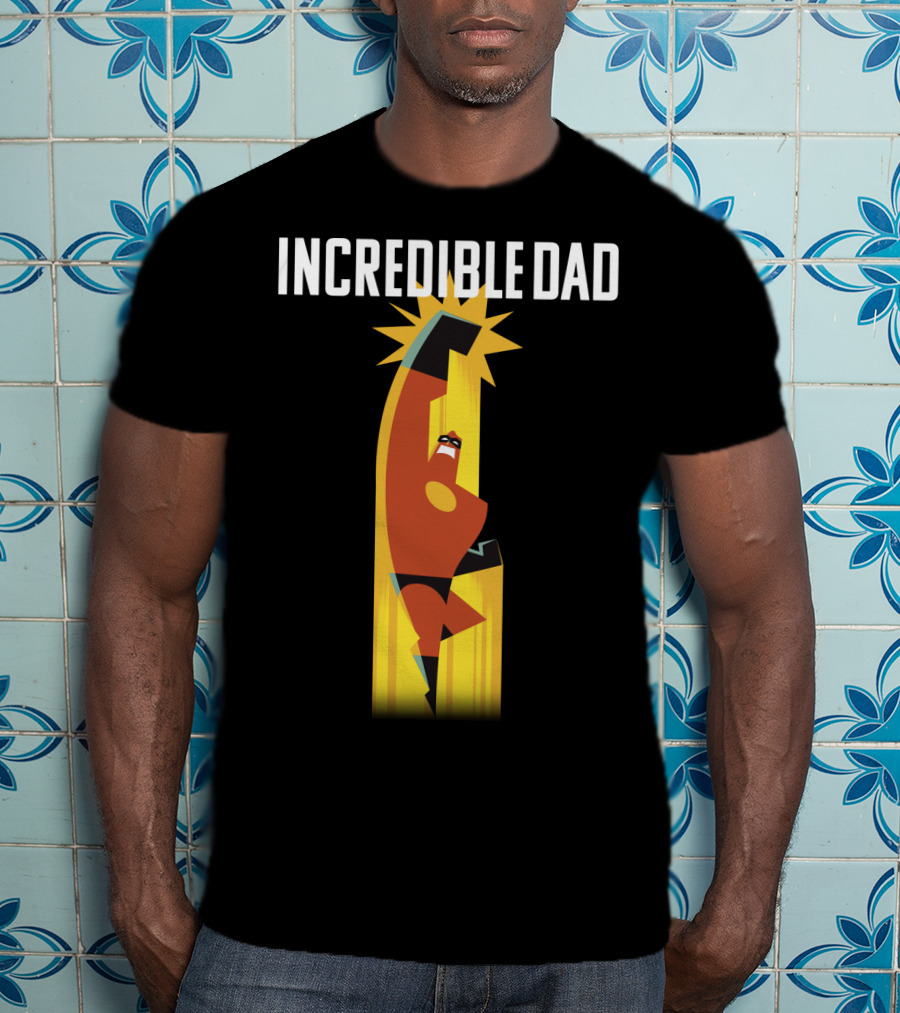 Incredible Dad Disney Pixar Incredibles 2 Dad Powers Superhero Action T-Shirt