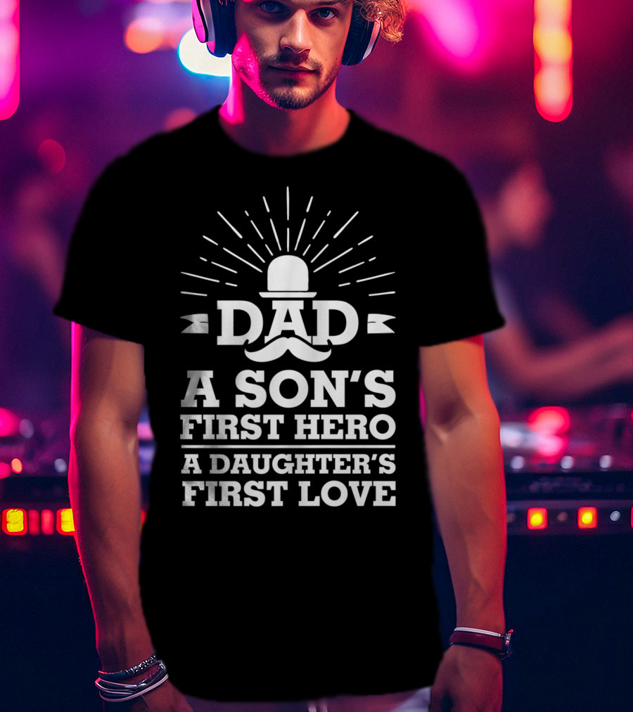 Dad A Son's First Hero A Daughter's First Love Father's Day 86 T-Shirt