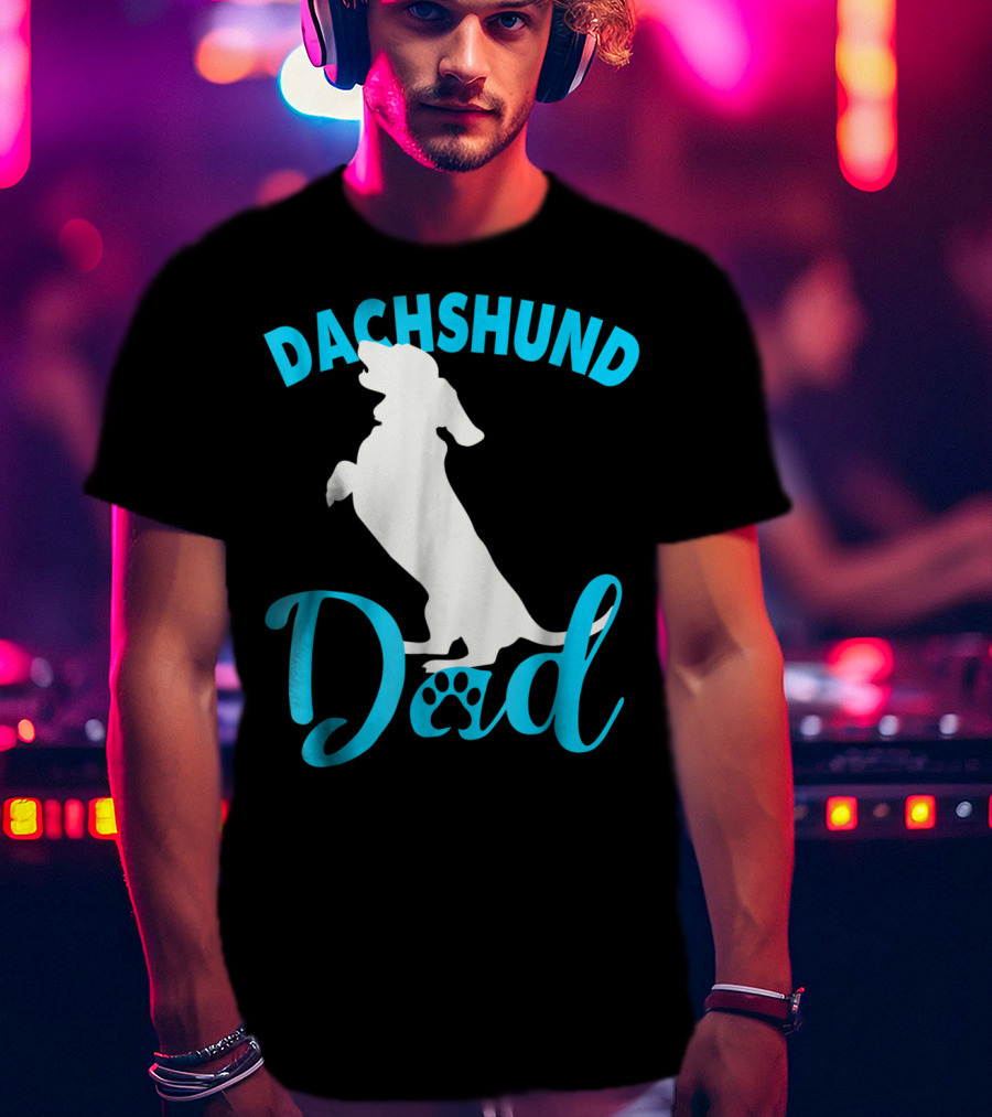 Dachshund Dad Paw Prints T-Shirt