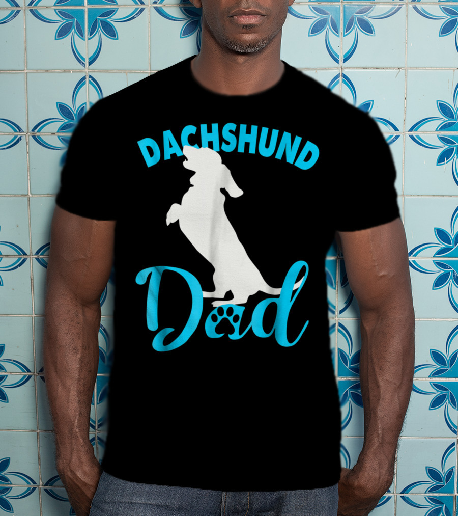 Dachshund Dad Paw Prints T-Shirt