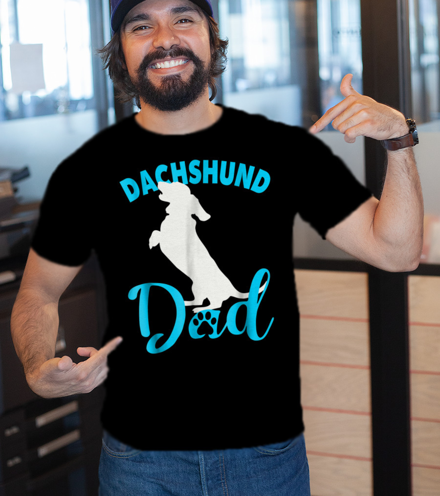 Dachshund Dad Paw Prints T-Shirt