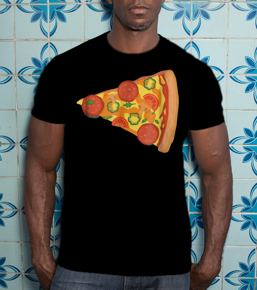 Dad Son Pizza Piece Funny Matching Family 73 Pepperoni Slice T-Shirt