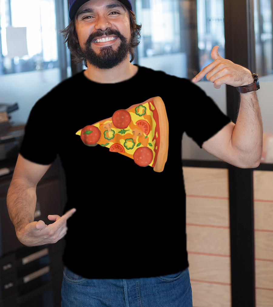 Dad Son Pizza Piece Funny Matching Family 73 Pepperoni Slice T-Shirt