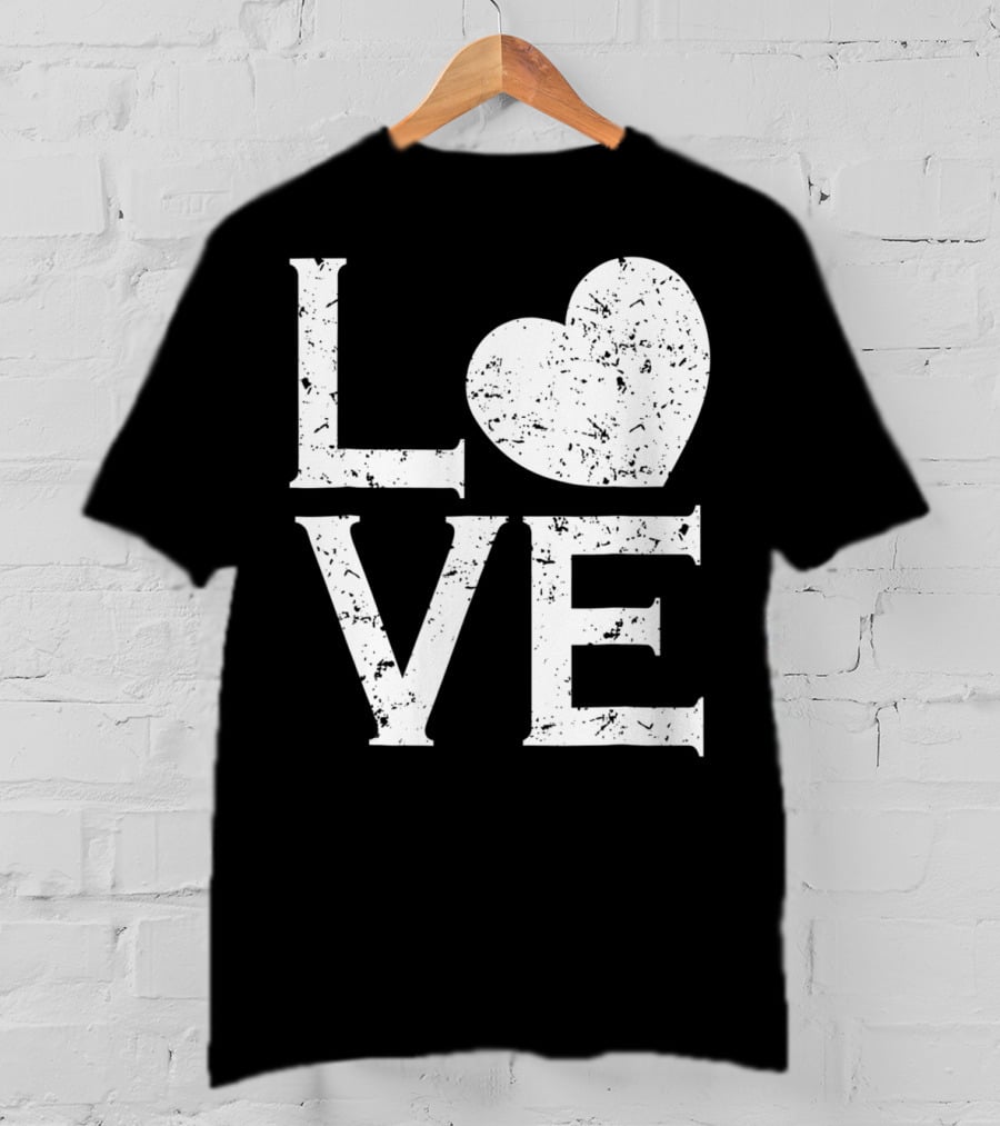 Love Heart Baseball Sports Vintage T-Shirt