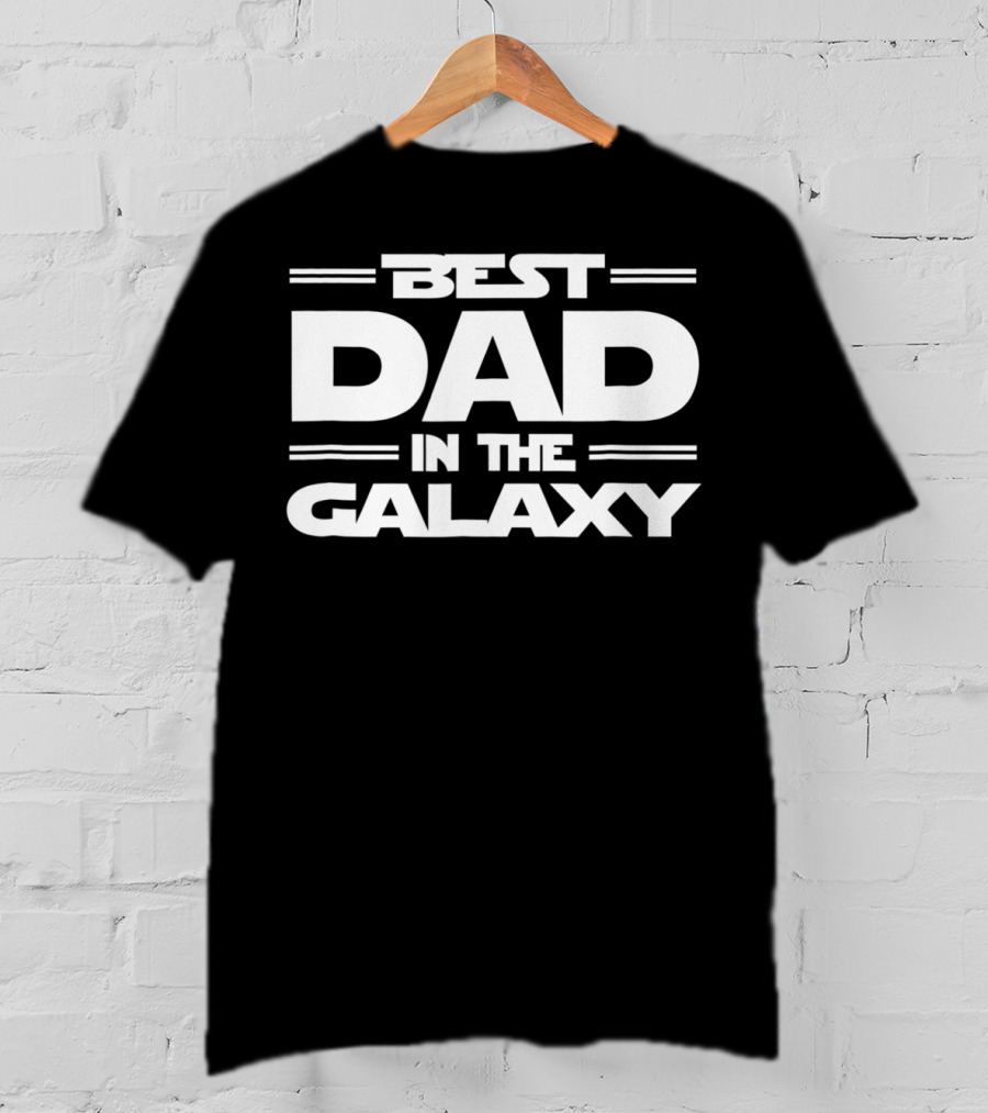 Best Dad In The Galaxy Funny SciFi 90s T-Shirt