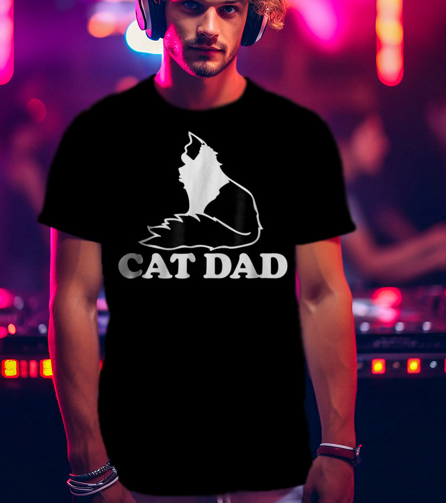 Cat Dad Tuxedo Cat Lovers 36 T-Shirt