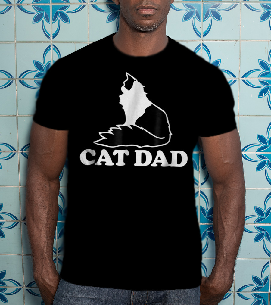Cat Dad Tuxedo Cat Lovers 36 T-Shirt
