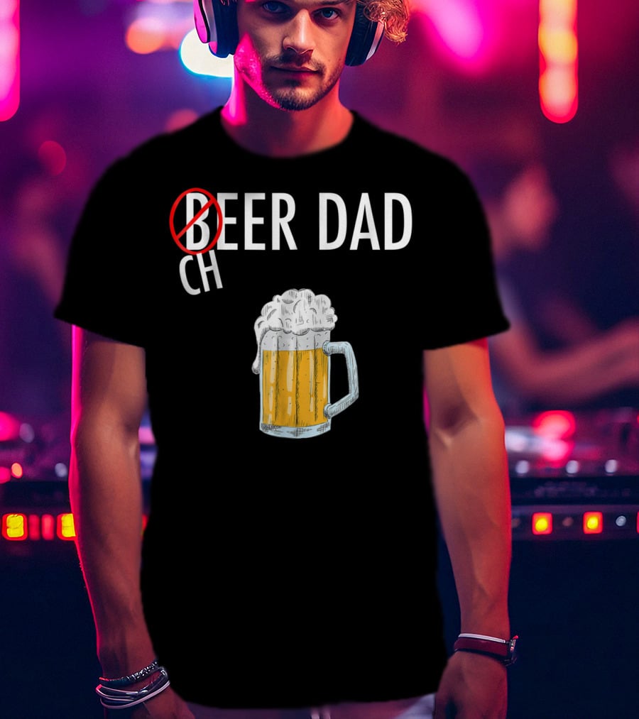 Cheer Dad Beer Cheerleader Father Family Funny T-Shirt