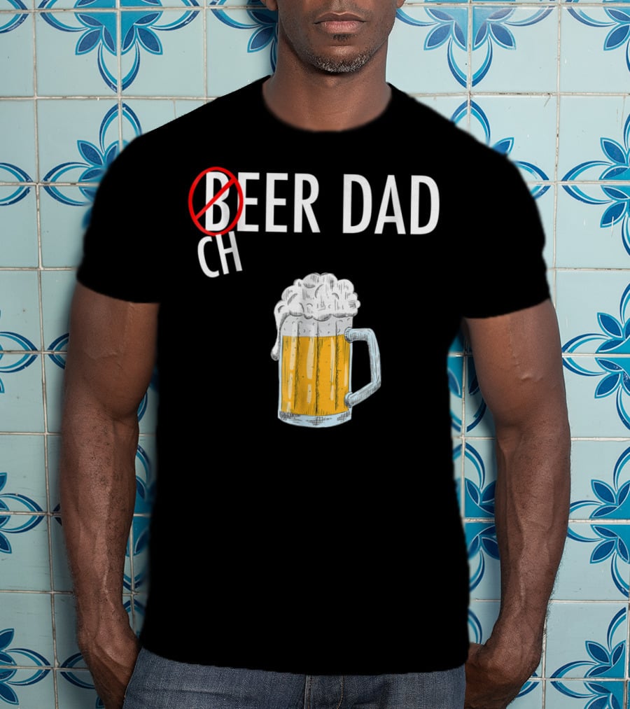 Cheer Dad Beer Cheerleader Father Family Funny T-Shirt