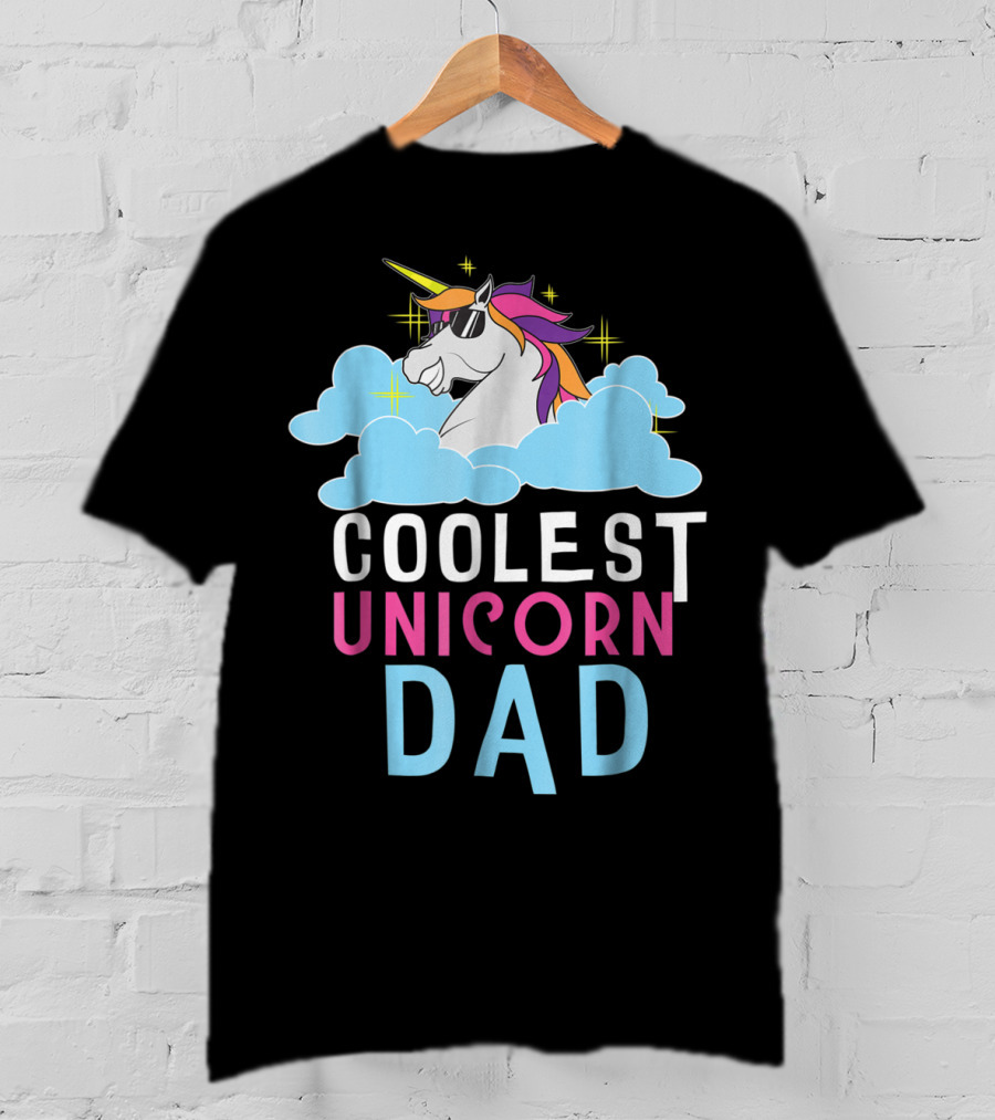 Coolest Unicorn Dad Father Parent Magical T-Shirt