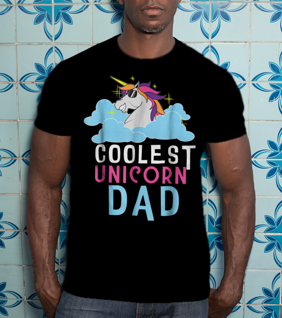 Coolest Unicorn Dad Father Parent Magical T-Shirt