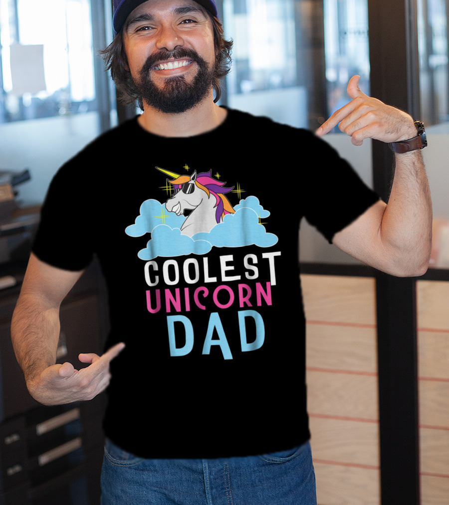 Coolest Unicorn Dad Father Parent Magical T-Shirt