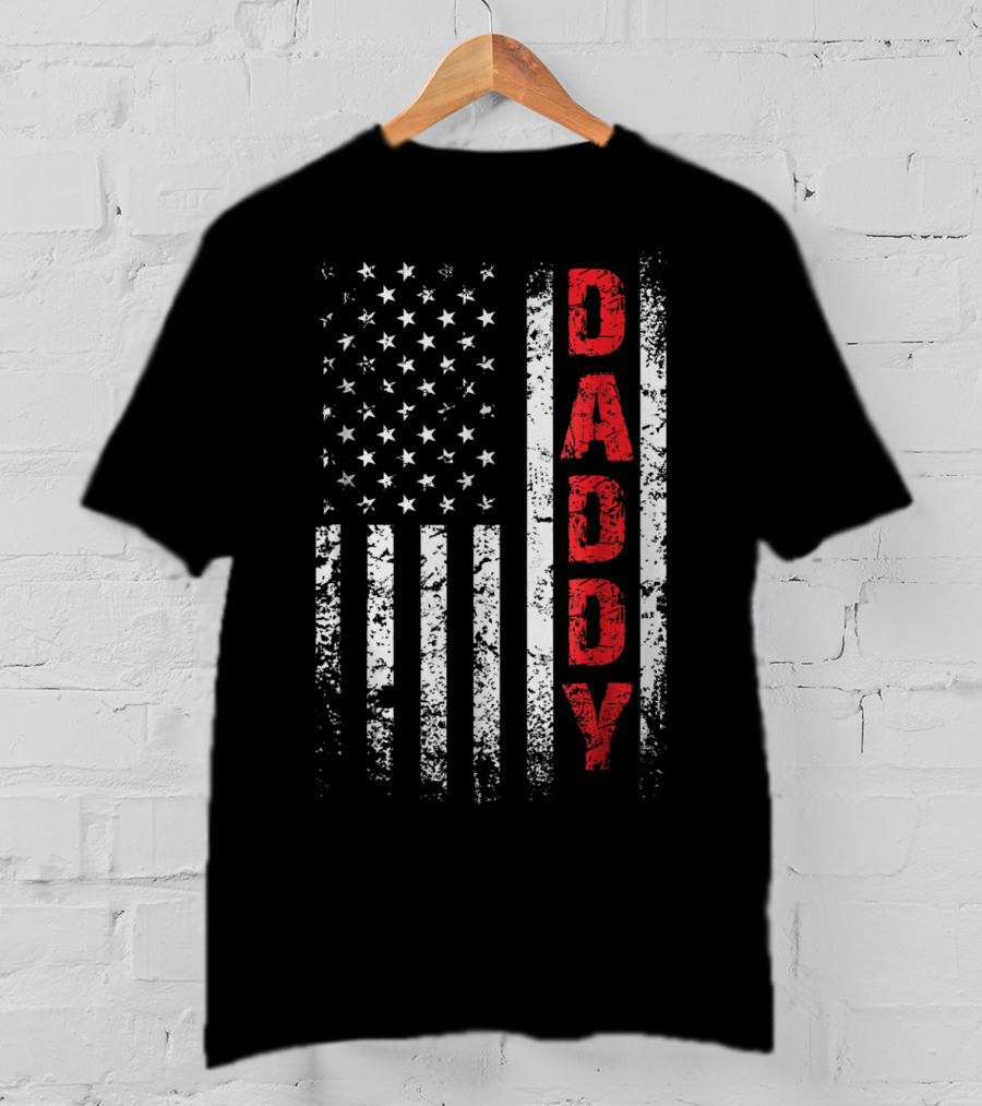 Daddy American Flag Patriotic Dad T-Shirt