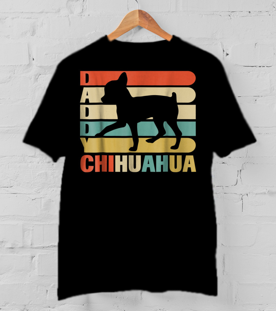 Daddy Chihuahua Vintage Love Dog80 Retro T-Shirt