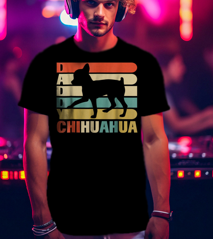 Daddy Chihuahua Vintage Love Dog80 Retro T-Shirt