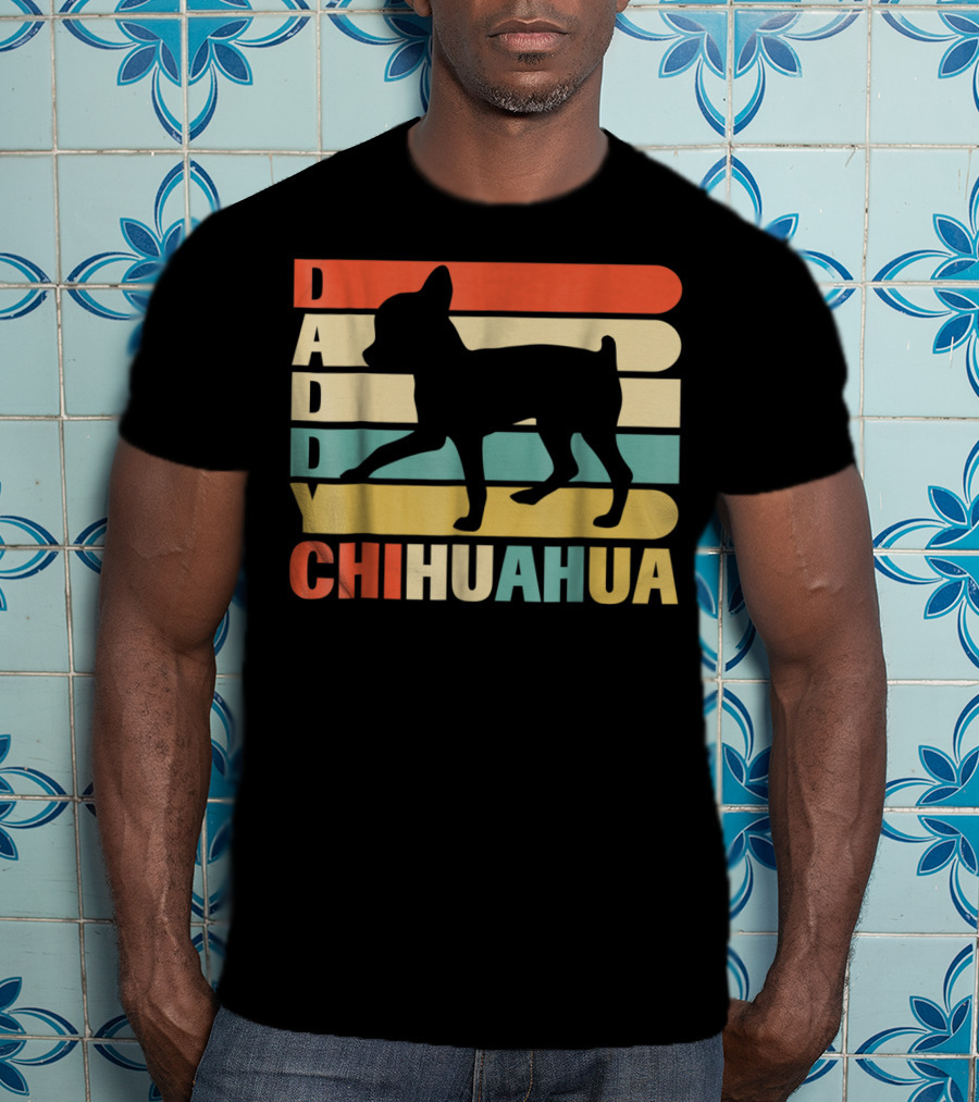 Daddy Chihuahua Vintage Love Dog80 Retro T-Shirt