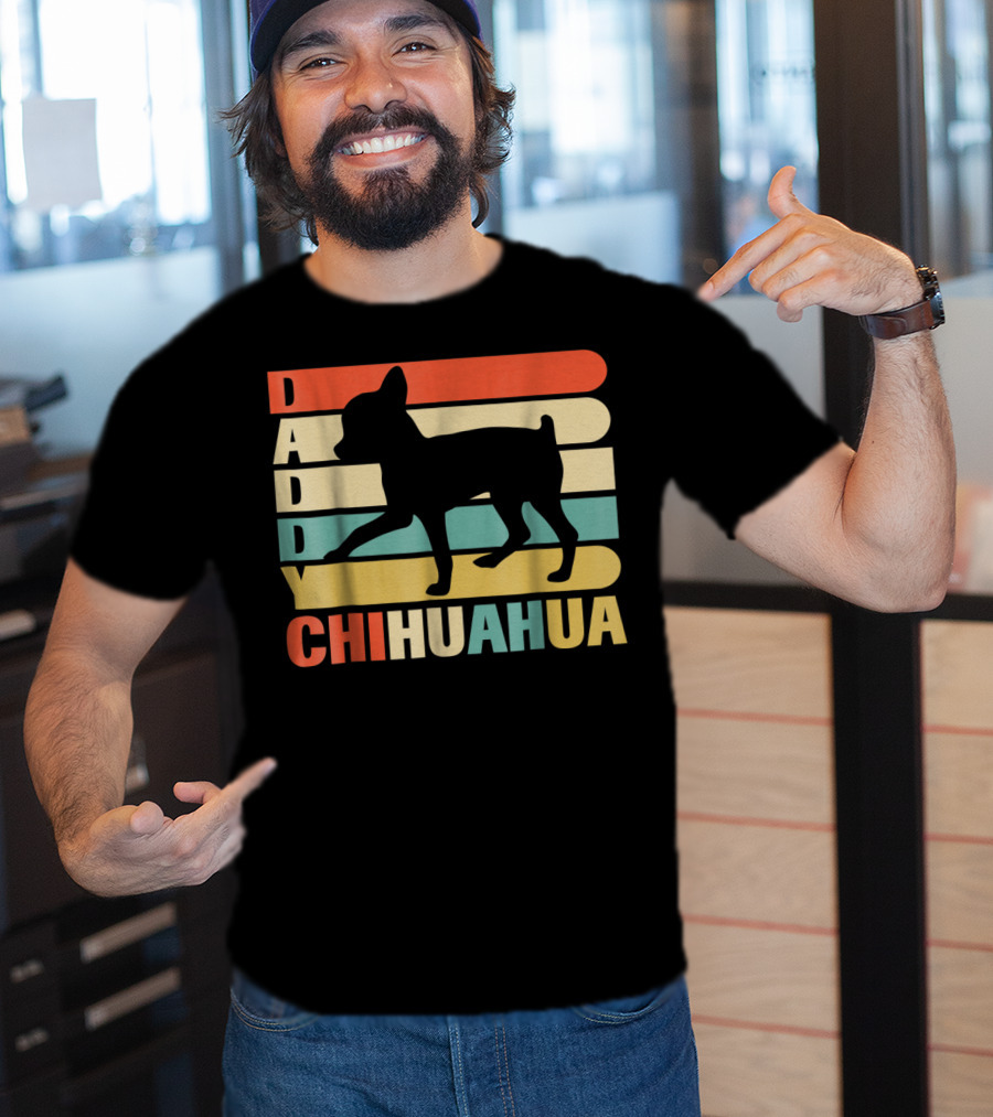 Daddy Chihuahua Vintage Love Dog80 Retro T-Shirt