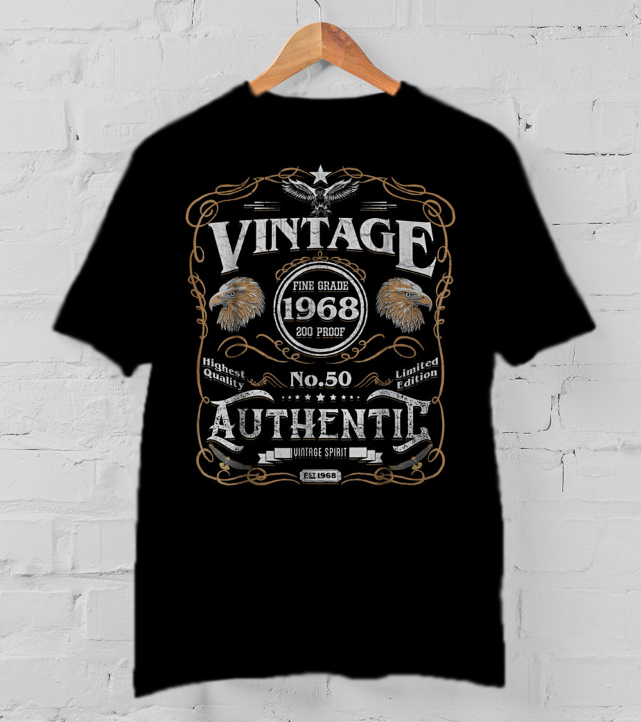 Vintage 1968 No.50 Authentic Highest Quality Eagle T-Shirt